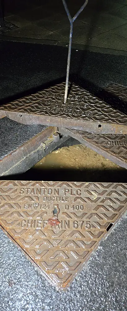 Before - drainage backup